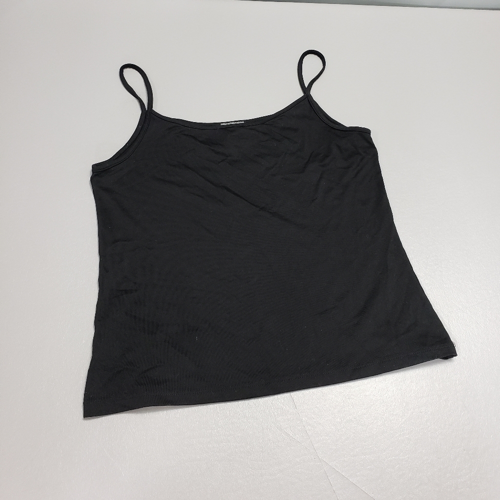 ann Taylor factory solid black spaghetti strap tank top size medium